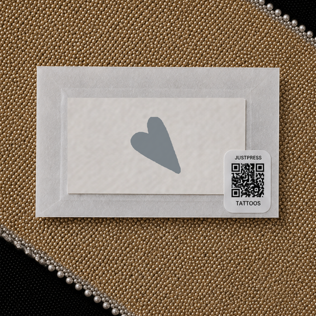 Doodle Heart Pair Temporary Tattoo packaging view