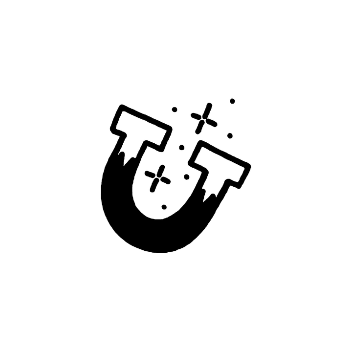 Minimal horse temporary tattoo design