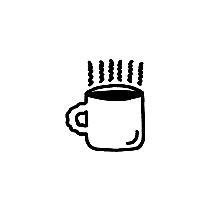 Minimal coffee cup temporary tattoo design
