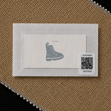 Doodle Lace Boot Temporary Tattoo packaging view