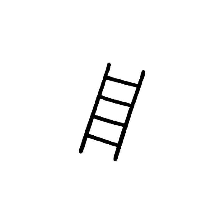 minimal ladder temporary tattoo design