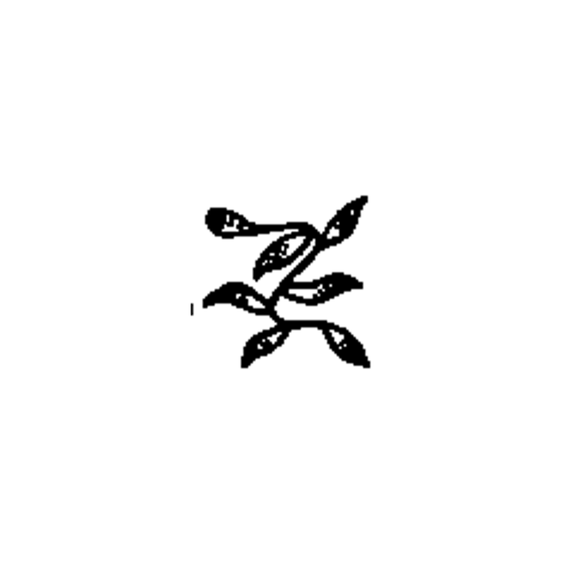 Doodle Leaf Sprig Temporary Tattoo