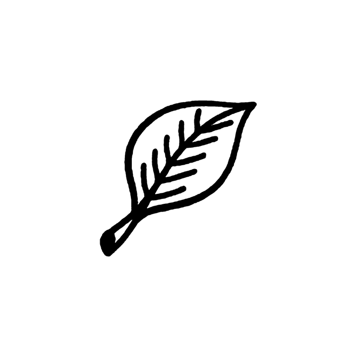 Minimal leaf temporary tattoo design