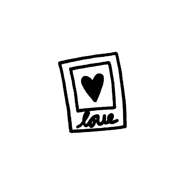 Minimal heart temporary tattoo design