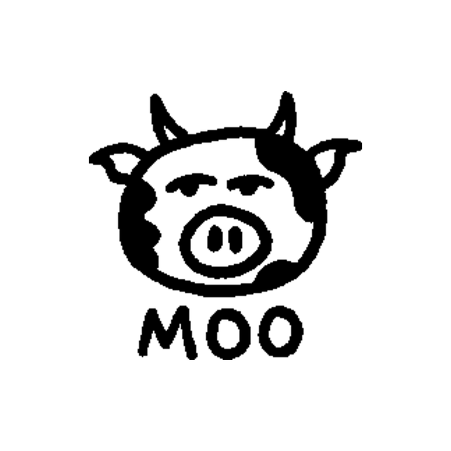 Doodle Moo Face Temporary Tattoo