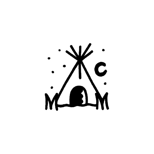 Minimal moon temporary tattoo design