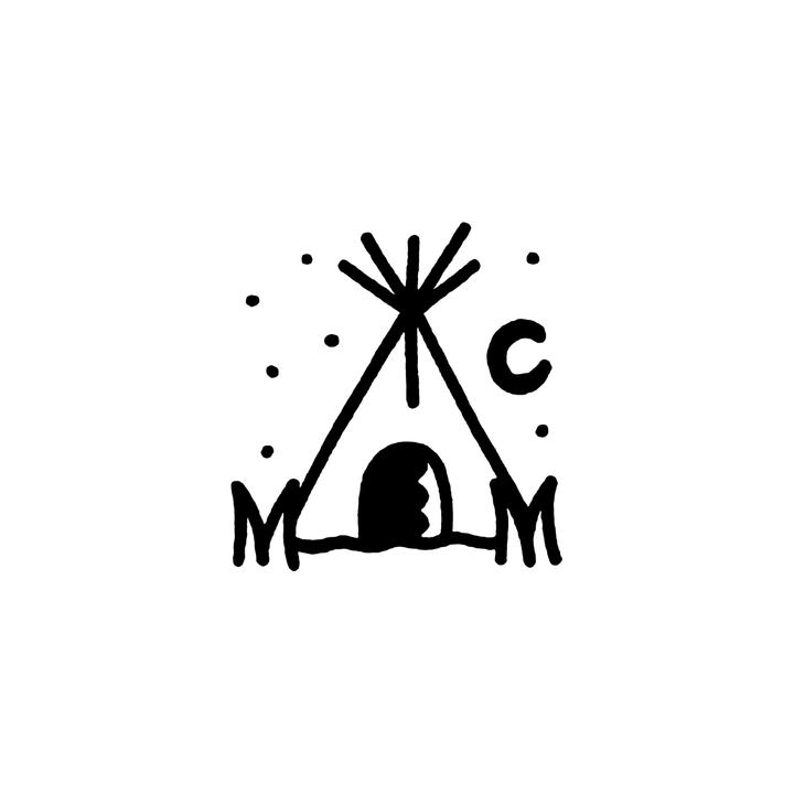 Minimal moon temporary tattoo design