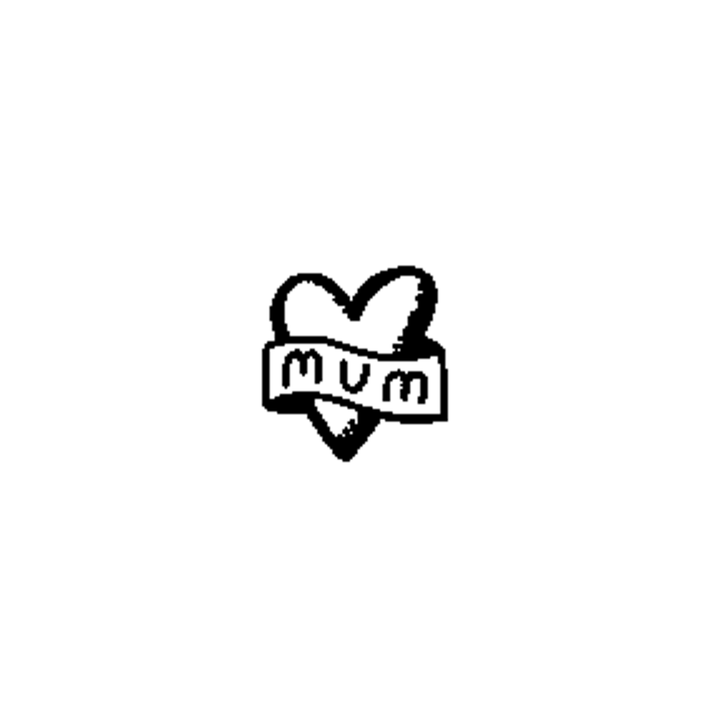 Minimal heart temporary tattoo design