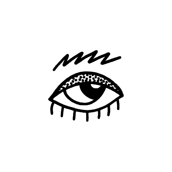 Minimal eye temporary tattoo design