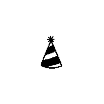 Doodle Party Hat Temporary Tattoo