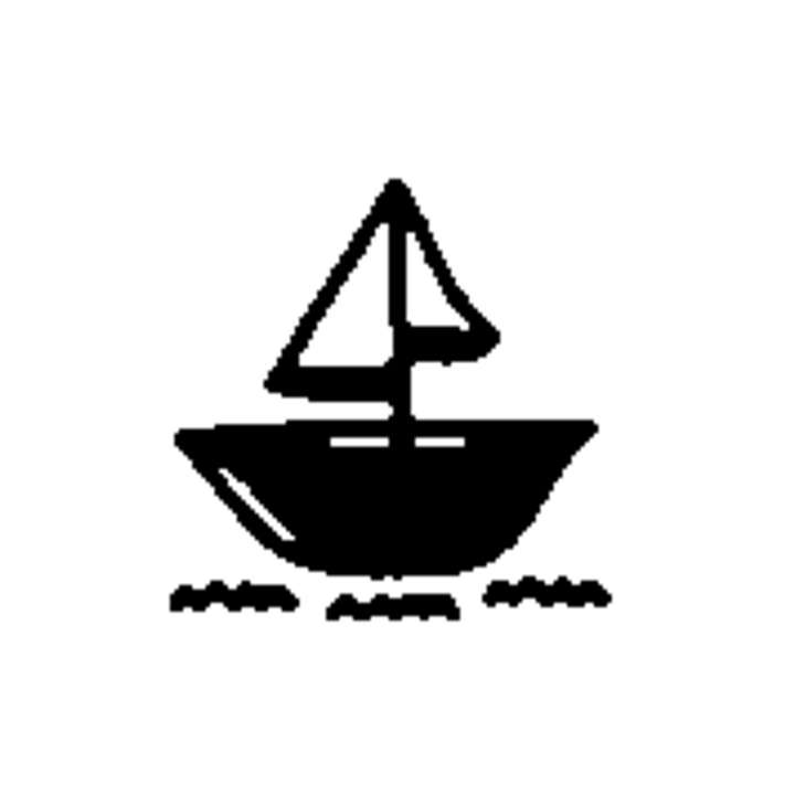 Minimal sailboat temporary tattoo design