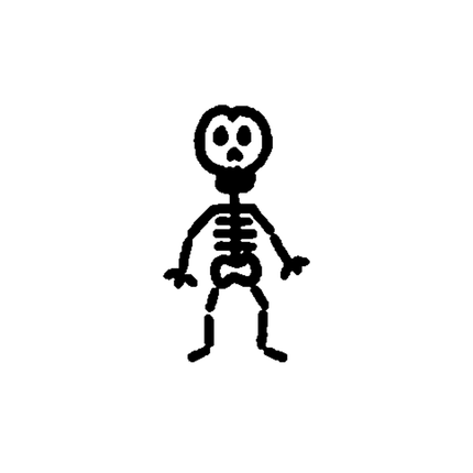 Doodle Skeleton Temporary Tattoo