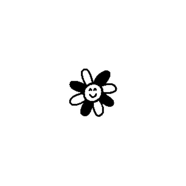 Minimal flower temporary tattoo design