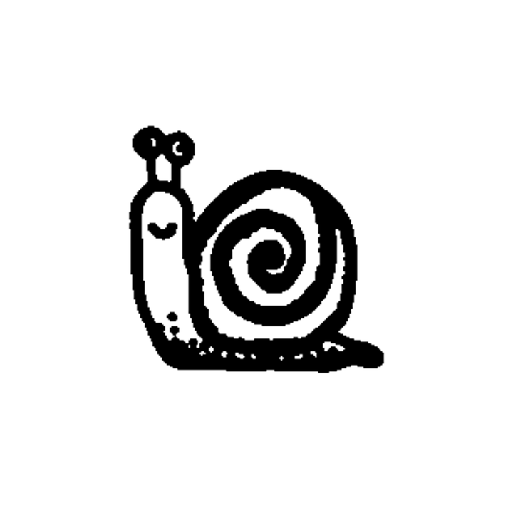 Minimal snail temporary tattoo design