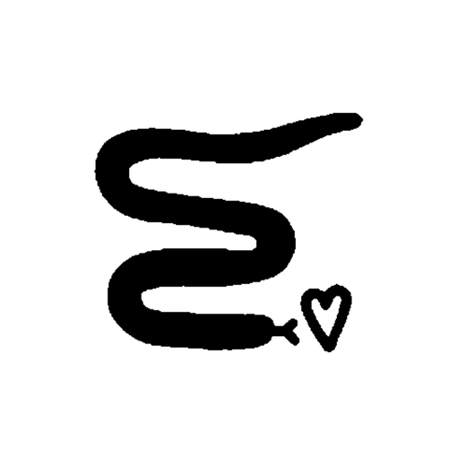 Minimal snake temporary tattoo design