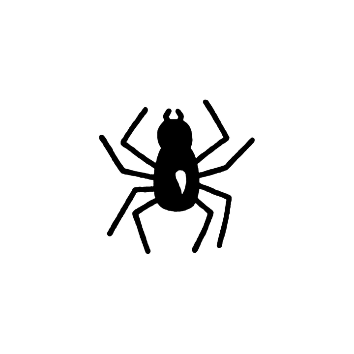 Minimal spider temporary tattoo design
