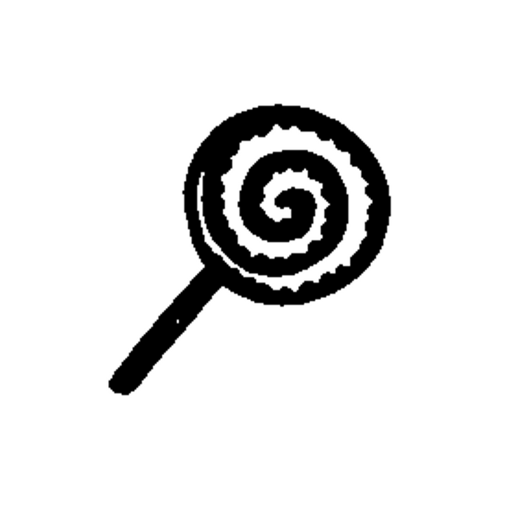 Minimal lollipop temporary tattoo design
