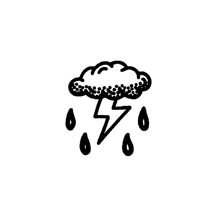 Minimal cloud temporary tattoo design