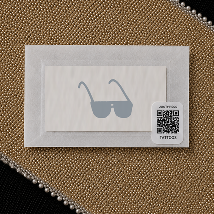 Doodle Sunglasses Temporary Tattoo packaging view