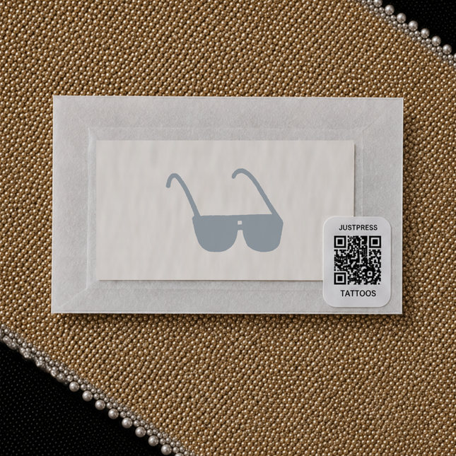 Doodle Sunglasses Temporary Tattoo packaging view
