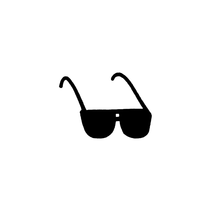 Minimal sunglasses temporary tattoo design