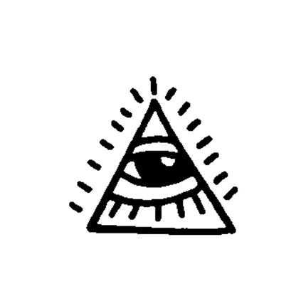 Doodle Triangle Eye Temporary Tattoo