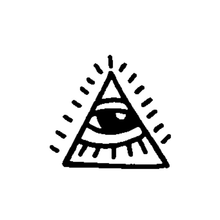 Minimal eye temporary tattoo design
