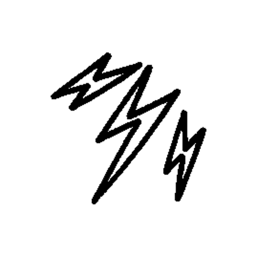 Minimal lightning temporary tattoo design