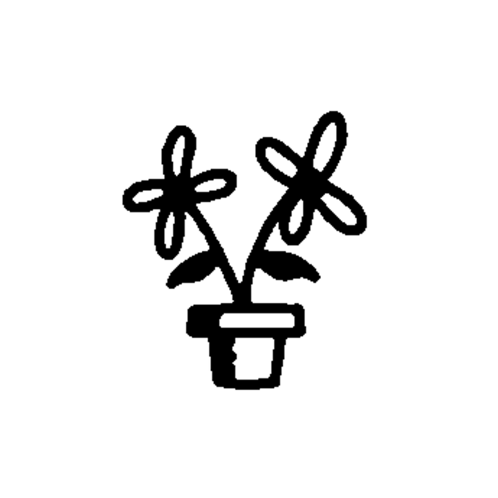 Minimal flower temporary tattoo design