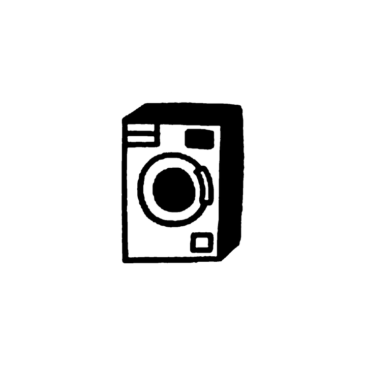 minimal washing machine temporary tattoo design