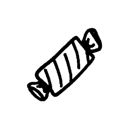 Doodle Wrapped Candy Temporary Tattoo