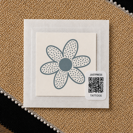 Dotted Flower Temporary Tattoo - JUST PRESS physical product image