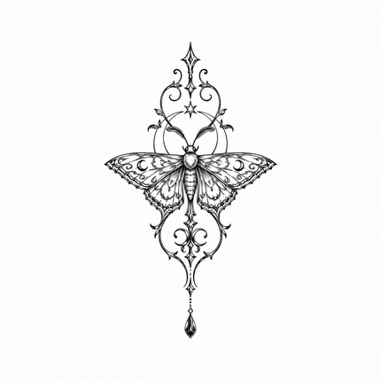 Gothic Bat Emblem Wrist Temporary Tattoo - JUST PRESS product image
