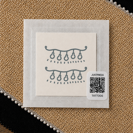Hanging Garland Temporary Tattoo - JUST PRESS physical product image