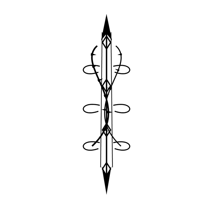 Illustrative leaf temporary tattoo design