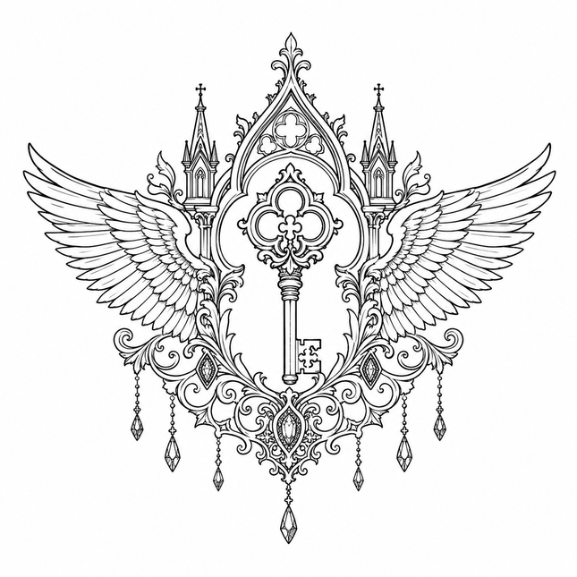 Jeweled Bat Crest Wrist Temporary Tattoo - JUST PRESS product image