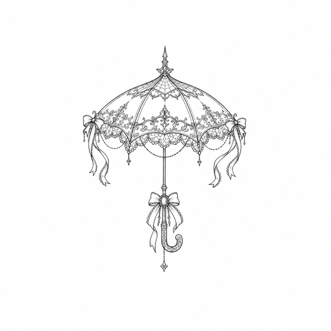 Lace Parasol Wrist Temporary Tattoo - JUST PRESS product image