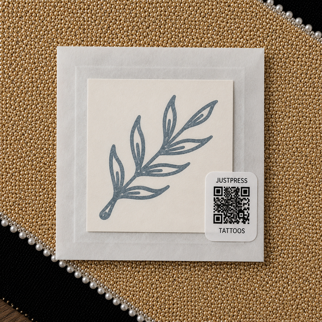 Leafy Branch Temporary Tattoo - JUST PRESS physical product image