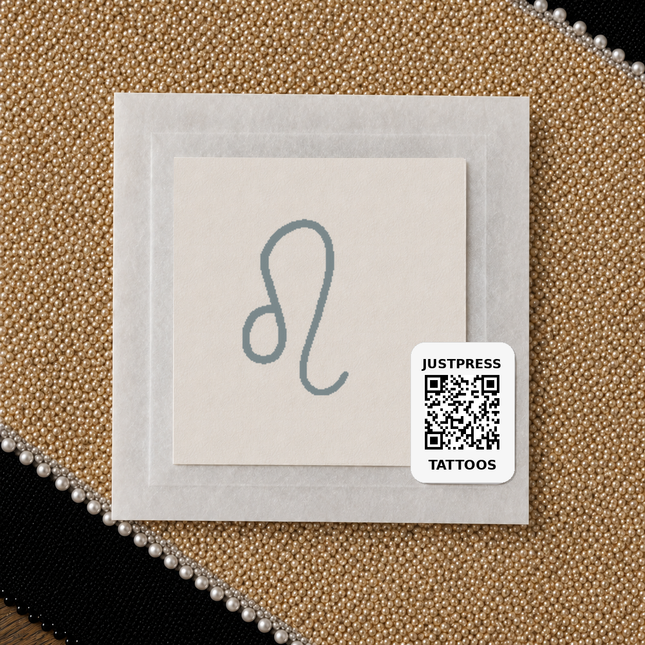 Leo Symbol Temporary Tattoo - JUST PRESS physical product image