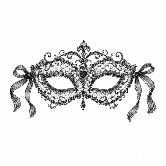 Masquerade Lace Mask Wrist Temporary Tattoo - JUST PRESS product image