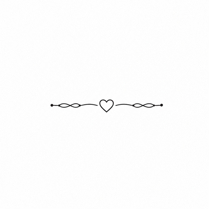 Minimal heart temporary tattoo design