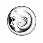 Moon Face Medallion / 3×3cm