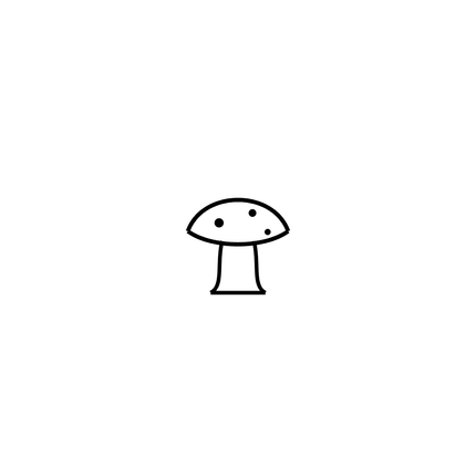 Mushroom Doodle Finger Temporary Tattoo