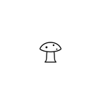 Mushroom Doodle Finger / 2×1cm