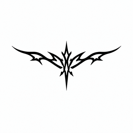 Tribal Wing Sigil Temporary Tattoo - JUST PRESS
