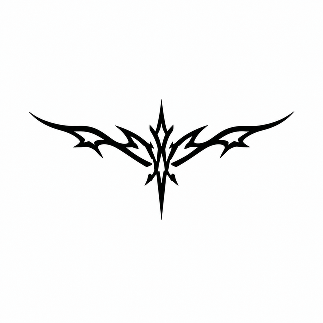 Tribal Wing Sigil Temporary Tattoo - JUST PRESS