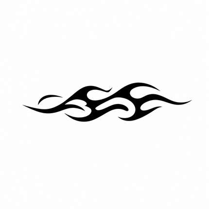 Y2K Flame Glyph Temporary Tattoo - JUST PRESS