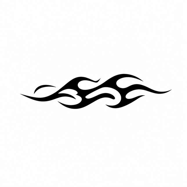 Y2K Flame Glyph Temporary Tattoo - JUST PRESS