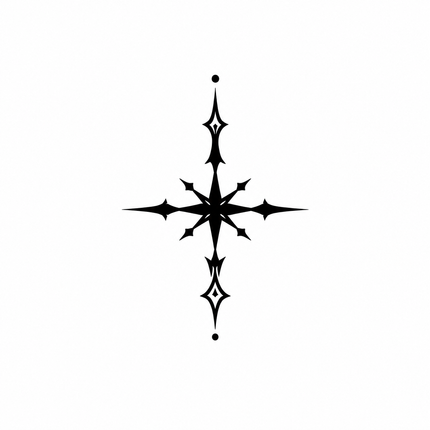 Sharp Cross Sigil Temporary Tattoo - JUST PRESS