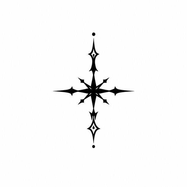 Sharp Cross Sigil Temporary Tattoo - JUST PRESS